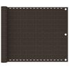 vidaXL Paravento da Balcone Marrone 75x600 cm in HDPE