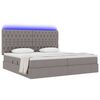 vidaXL Letto con contenitore e LED Talpa 200 x 200 cm Poliestere
