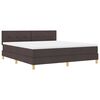 vidaXL Letto box spring con materasso Marrone scuro 180 x 200 cm