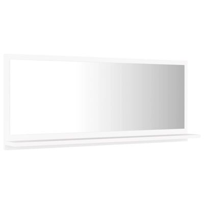 vidaXL Specchio da Bagno Bianco 90x10,5x37 cm in Legno Multistrato