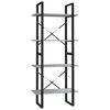 vidaXL Libreria 4 Ripiani Grigio Sonoma 60x30x140 cm Legno Multistrato
