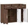 vidaXL Credenza Rovere Marrone 88,5 x 30,5 x 73 cm Legno multistrato