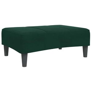 vidaXL Poggiapiedi Verde Scuro 77x55x31 cm in Velluto