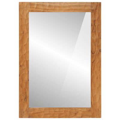 vidaXL Specchio da Bagno 50x70x2,5 cm Legno Massello di Acacia e Vetro