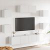 vidaXL Set di Mobili Porta TV 7 pz Bianco in Legno Multistrato