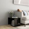 vidaXL Tavolino Nero 59x36x38 cm in Legno Multistrato