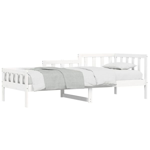 vidaXL Dormeuse senza Materasso Bianca 80x200 cm Legno Massello Pino
