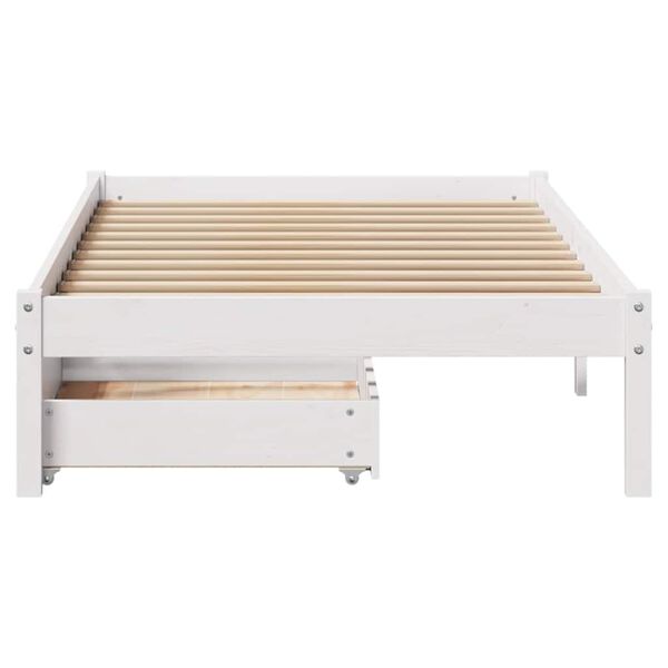 vidaXL Letto senza Materasso Bianco 90x190 cm in Legno Massello Pino