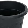 vidaXL Vaso Rotondo per Fiori 6 pcs Nero &Oslash; 26 x 21.5 cm Plastica