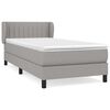 vidaXL Giroletto a Molle con Materasso Grigio Chiaro 90x190 cm Tessuto