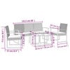 vidaXL Set Pranzo da Giardino 5 pz con Cuscini PP Rattan Grigio Scuro