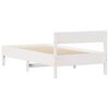 vidaXL Letto senza Materasso Bianco 75x190 in Legno Massello di Pino