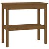 vidaXL Tavolo Consolle Marrone Ambra 80x40x75cm Legno Massello di Pino