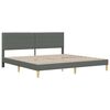 vidaXL Struttura letto con materasso Grigio scuro 180 x 200 cm Tessuto