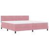 vidaXL Letto a Sorgente LED con testiera Rosa 200 x 200 cm Velluto