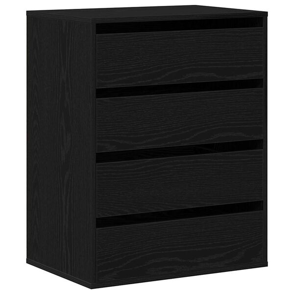 vidaXL Mobile con Cassetti Nero 60 x 41 x 76 cm Legno multistrato