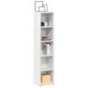 vidaXL Scaffali Porta CD 2 pz Bianco Lucido 21x16x93,5 cm Multistrato