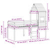 vidaXL Letto a Soppalco con Tetto 90x190 cm Legno Massello di Pino