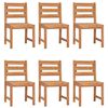 vidaXL Sedie da Giardino 6 pz in Legno Massello di Teak