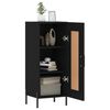 vidaXL Credenza Nero 34,5x34x90 cm in Legno Multistrato