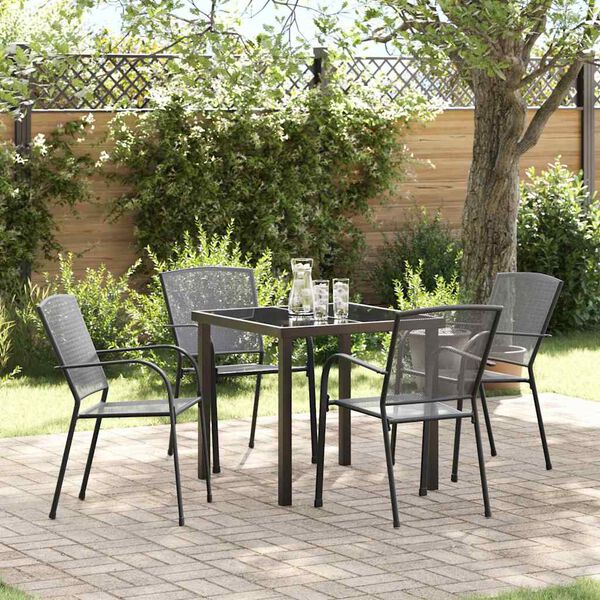 vidaXL Set da Pranzo per Giardino 5 pcs Antracite