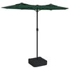vidaXL Ombrellone a Doppia Testa Verde 316x145 cm