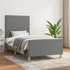 vidaXL Giroletto senza Materasso Grigio Scuro 90x190 cm Tessuto