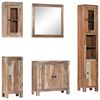vidaXL Set da Bagno 5 pz in Legno Massello di Acacia