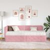 vidaXL Cornice del letto ad angolo Rosa 80 x 200 cm Velluto