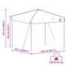 vidaXL Tenda Gazebo Arancione 243 x 243 x 251 cm Tessuto