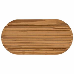 vidaXL Piano del tavolo 100 x 50 x 3,5 cm Ovale Legno di teak solido