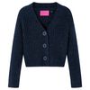 Cardigan da Bambina Lavorato a Mano Blu Marino 116