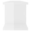 vidaXL Mensole a Parete 2pz Bianco Lucido 90x18x20cm Legno Multistrato