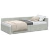vidaXL Cornice del letto ad angolo Grigio chiaro 80 x 200 cm Velluto