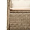 vidaXL Set Bistr&ograve; da Giardino 11 pz con Cuscini in Polyrattan Beige