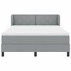 vidaXL Letto a molle con materasso Grigio chiaro 140 x 190 cm Tessuto