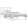 vidaXL Giroletto con Testiera Metallo Bianco 107x203 cm
