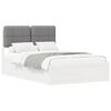 vidaXL Letto con Testiera Rivestita Grigio chiaro 120 x 190 cm