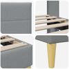 vidaXL Struttura del letto Grigio chiaro 80 x 200 cm Tessuto
