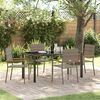 vidaXL Set da Pranzo per Giardino con cuscino 5 pcs Grigio polyrattan