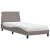 vidaXL Letto con Materasso Hanko Tortora 80x200 cm in Tessuto