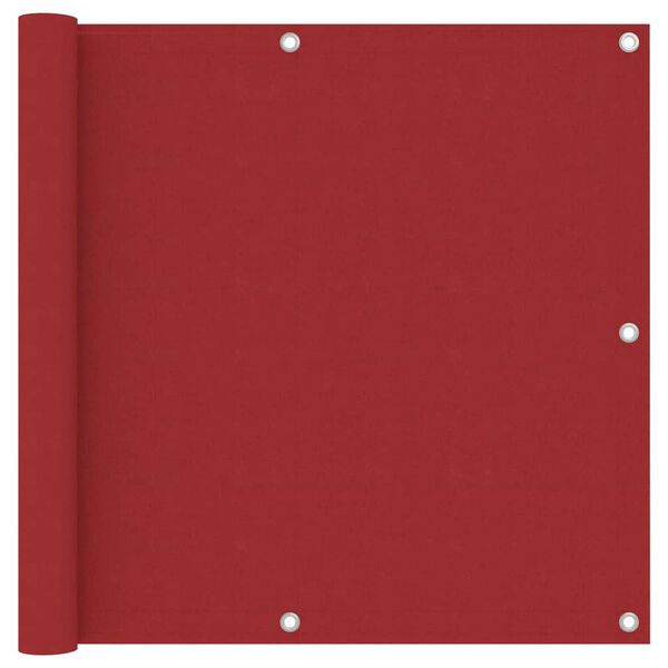 vidaXL Paravento Balcone Rosso 90x400 cm in Tessuto Oxford