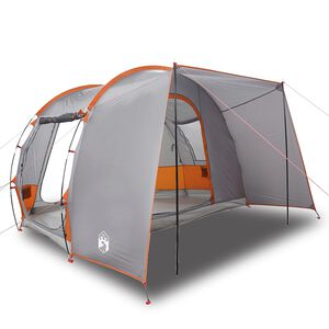 vidaXL Tenda da Campeggio 2 Persone Grigio e Arancione Impermeabile