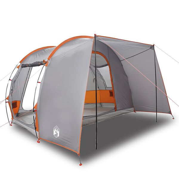 vidaXL Tenda da Campeggio 2 Persone Grigio e Arancione Impermeabile