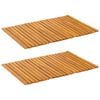 vidaXL Tappeto da bagno Naturale 60 x 40 cm Legno di Acacia Massello