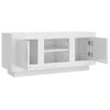 vidaXL Mobile Porta TV Bianco Lucido 102x35x45 cm in Legno Multistrato
