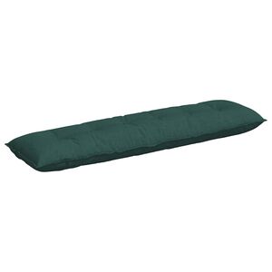 vidaXL Cuscino per Schiena Verde Scuro 180 x 19 x 50 cm Tessuto