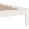 vidaXL Giroletto Bianco in Legno Massello 200x200 cm