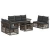 vidaXL Set Divano da Giardino 8 pz Grigio e Grigio Scuro polyrattan