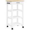 vidaXL Carrello da Cucina MONZA 48x40x88,5 cm in Legno Massello di Pino